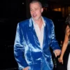 Brad Pitt Date Night 2025 Velvet Blue Blazer