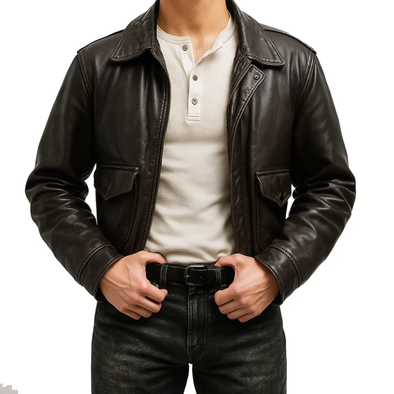 Bryan Johnson 2025 A2 Vinatge Leather Jacket