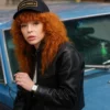 Charlie Cale Poker Face S02 Natasha Lyonne Black Leather Jacket