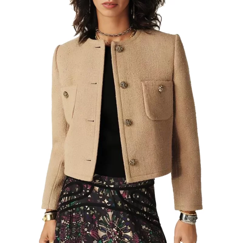 Danielle Campbell The Waterfront 2025 Peyton Buckley Cropped Jacket