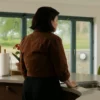 DeathValley S01 Gwyneth Keyworth Cropped Brown Blazer