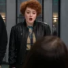 Dept. Q 2025 Leah Byrne Black Bomber Leather Jacket