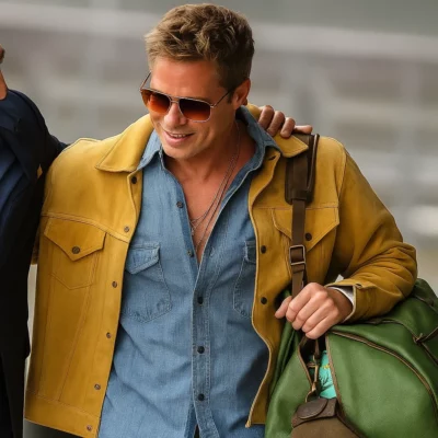 F1 2025 Brad Pitt Suede Jacket