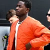 F1 The Movie 2025 Joshua Pearce Damson Idris Orange Quilted Jacket