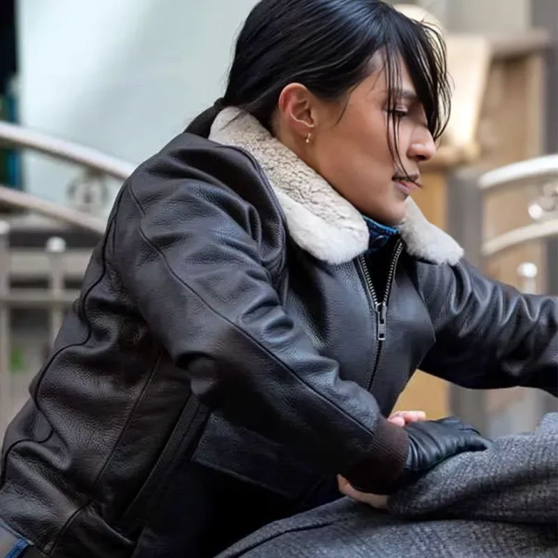 FBI Dani Rhodes Emily Alabi Shearling Leather Jacket