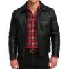 Jeremy Allen Deliver Me from Nowhere 2025 Black Leather Jacket