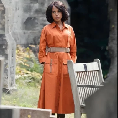 Kerry Washington Wake Up Dead Man Orange Coat