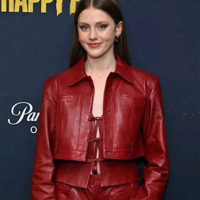 Khiyla Aynne Happy Face Red Jacket