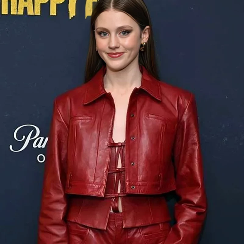 Khiyla Aynne Happy Face Red Jacket