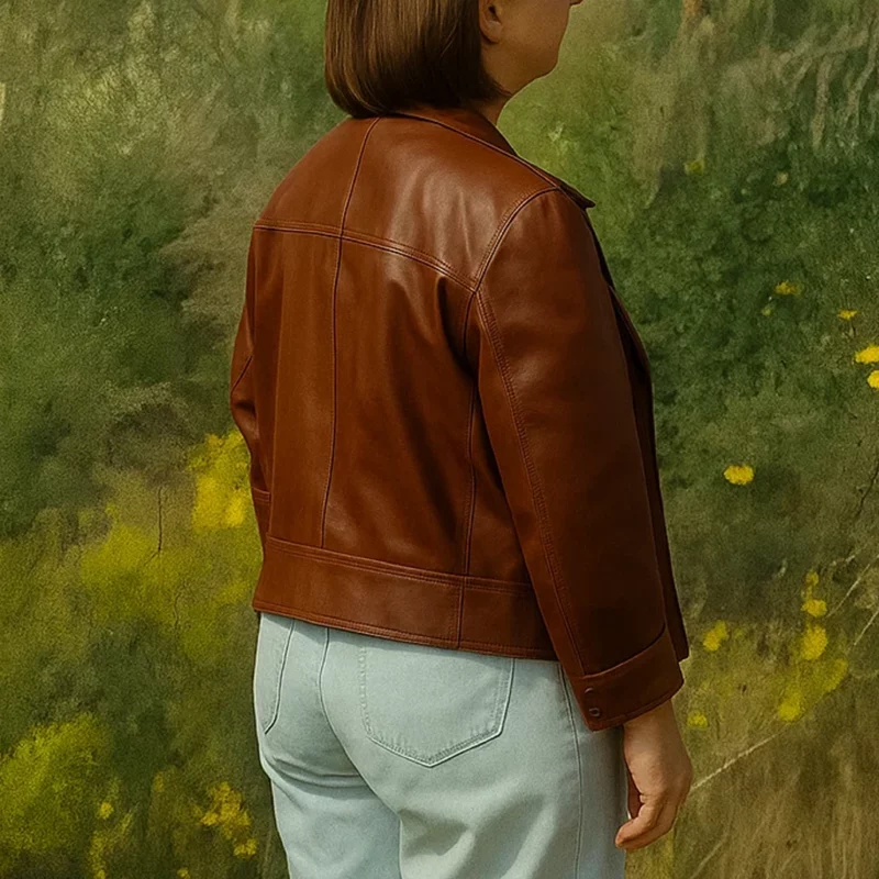 Kleo S02 Jella Brown Leather Jacket