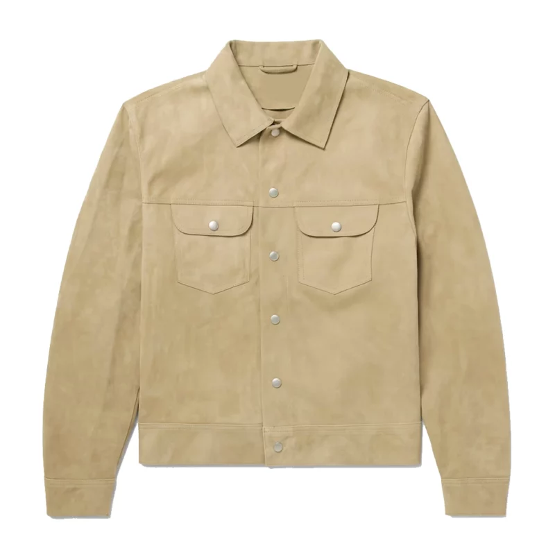 Sam Rockwell The Today Show 2025 Suede Leather Jacket