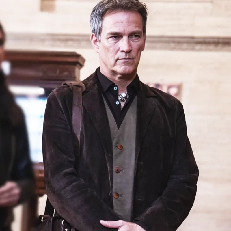 StephenMoyer Art Detectives Brown Leather Blazer
