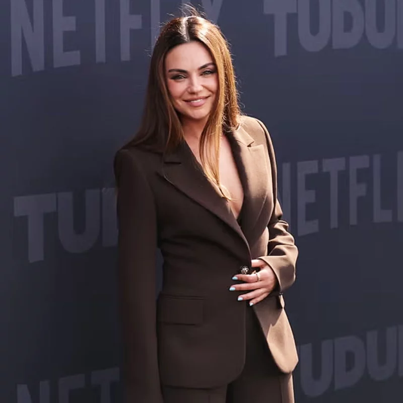 TUDUM Mila Kunis Brown Blazer