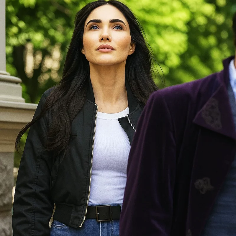 The Librarians The Next Chapter Charlie Cornwall Black Bomber Jacket
