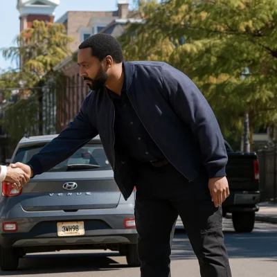 The Life of Chuck Chiwetel Ejiofor Blue Jacket