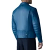 The Today Show 2025 Akbar Gbajabiamila Blue Leather Jacket