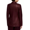 The View AnaNavarro Burgundy Leather Blazer