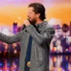 America's Got Talent S20 Navy Blue Leather Jacket