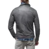 America's Got Talent S20 Navy Blue Wahsed Leather Jacket