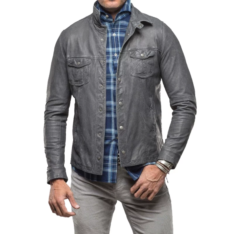 America's Got Talent S20 NavyBlue Leather Jacket