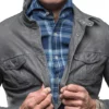 America's Got Talent S20 NavyBlue Wahsed Leather Jacket
