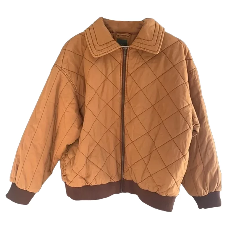 Americas Sweethearts S01 Quilted Brown Jacket