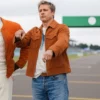 Brad Pitt F1 Brown Suede Jacket
