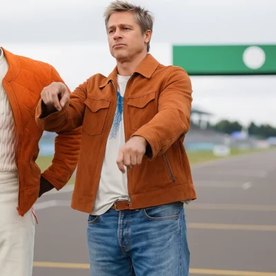 Brad Pitt F1 Brown Suede Jacket