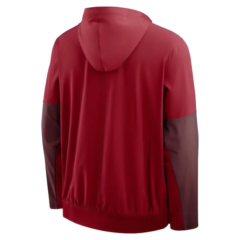 Commanders Sideline Anorak Burgundy Half-Zip Hoodie Jacket