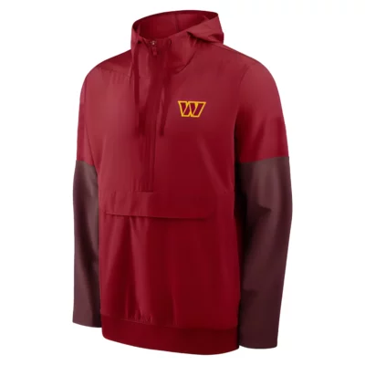 Commanders Sideline Anorak Burgundy Jacket