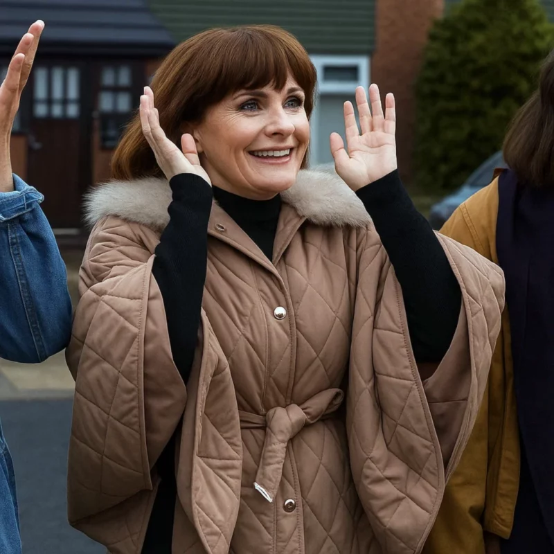 Deb Such Brave Girls Season2 Louise Brealey Quilted Cape Jacket
