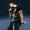 Drake Wireless Festival Black Leather Vest