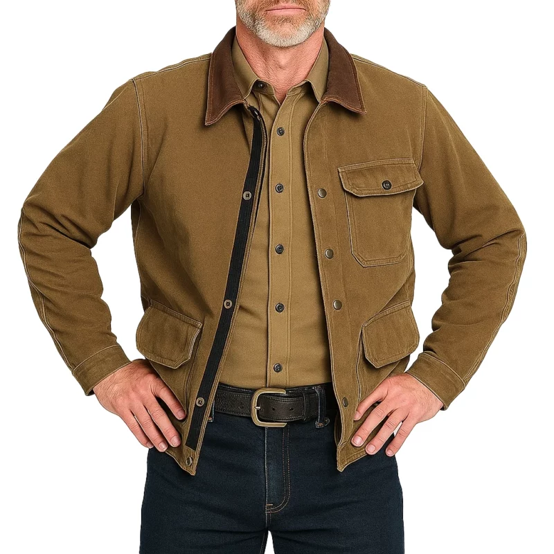 Eric Bana Untamed Season 1 2025 Kyle Turner Brown Cotton Jacket