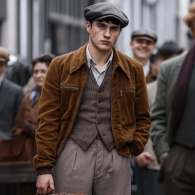 Jack Bookish Season 1 Connor Finch Brown Suede Leather Jacket