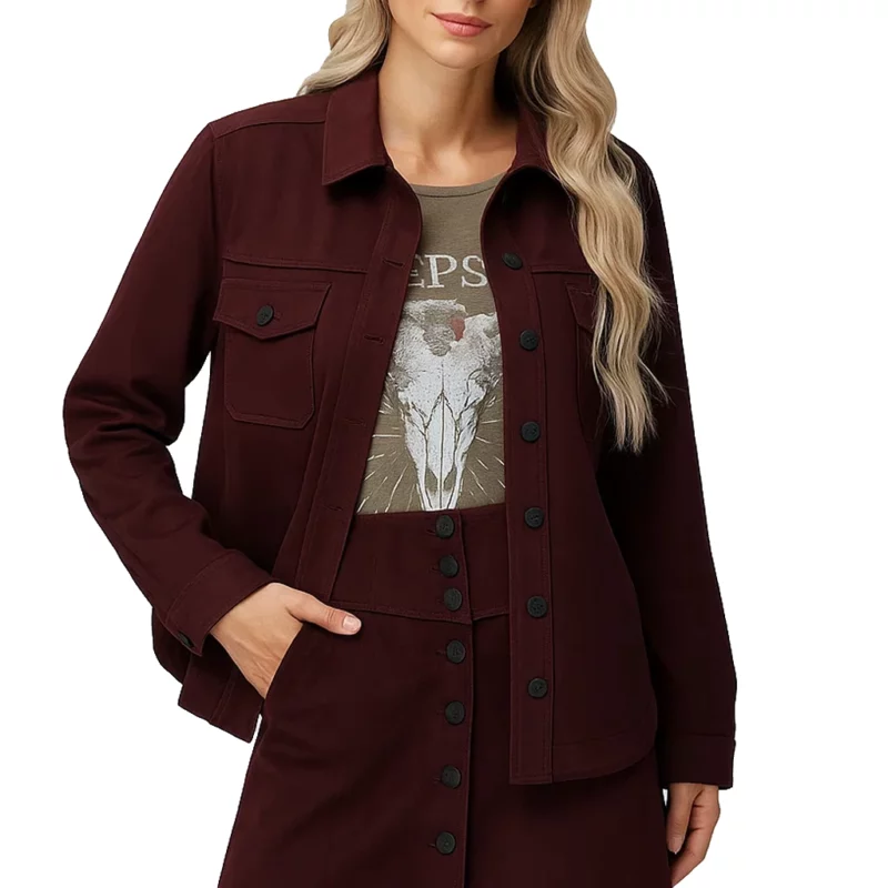 Jessica Camacho Countdown S01 Amber Oliveras Suede Jacket