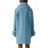 Jessica Salmon Too Much Season 1 Megan Stalter Fur Collar Blue Coat