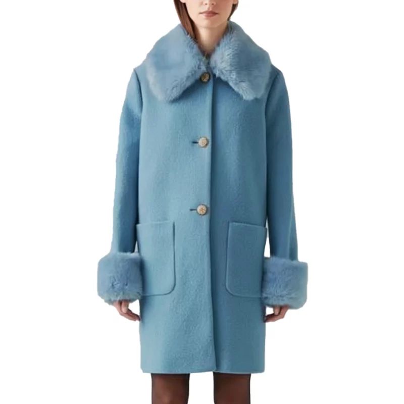 Jessica Salmon Too Much Season 1 Megan Stalter Fur Collar Coat