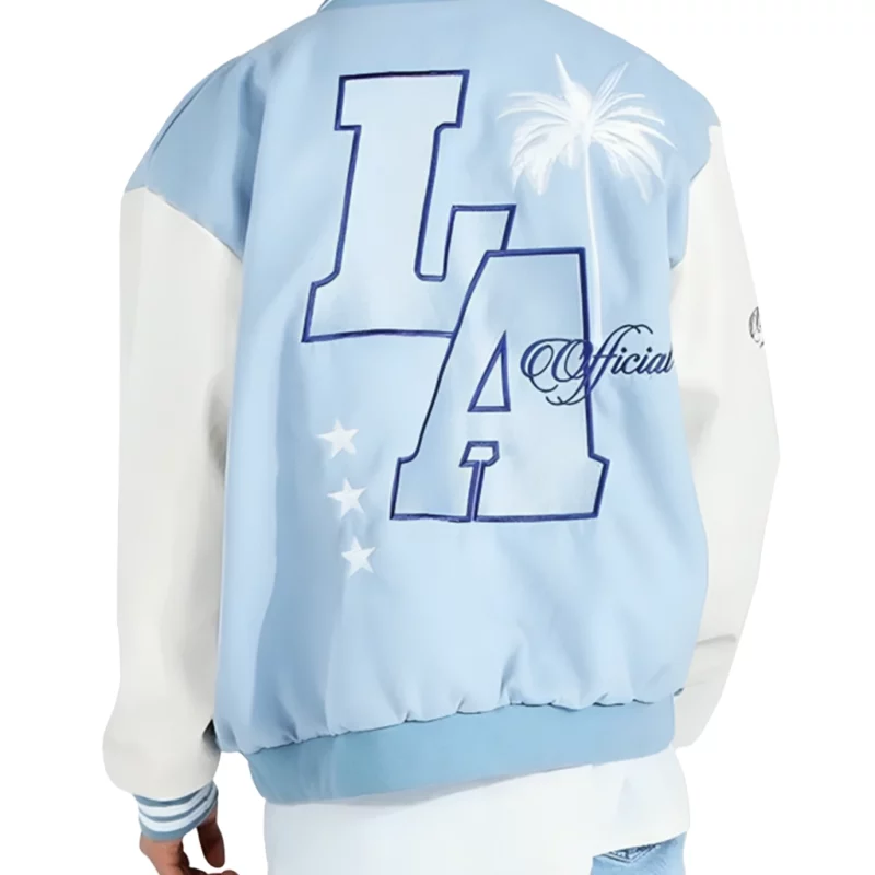 LA Baby Blue Varsity Jacket