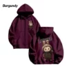 Labubu The Monster Burgundy Hoodie