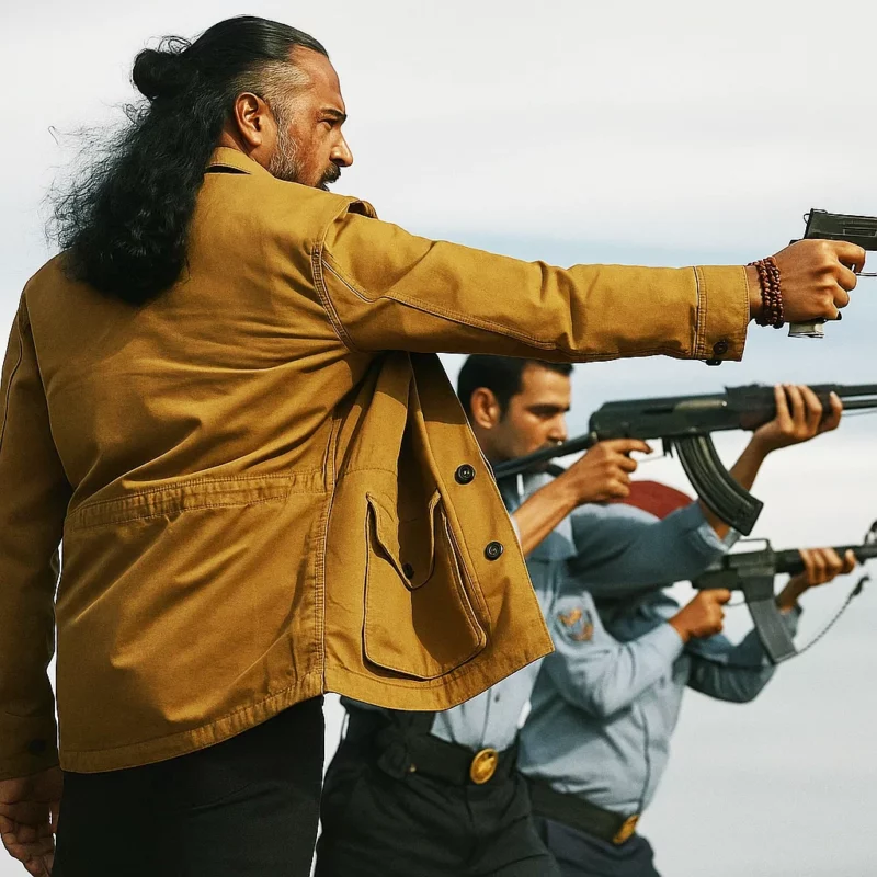 Mahesh Jadu Ice Road Vengeance Rudra Yash Brown Jacket