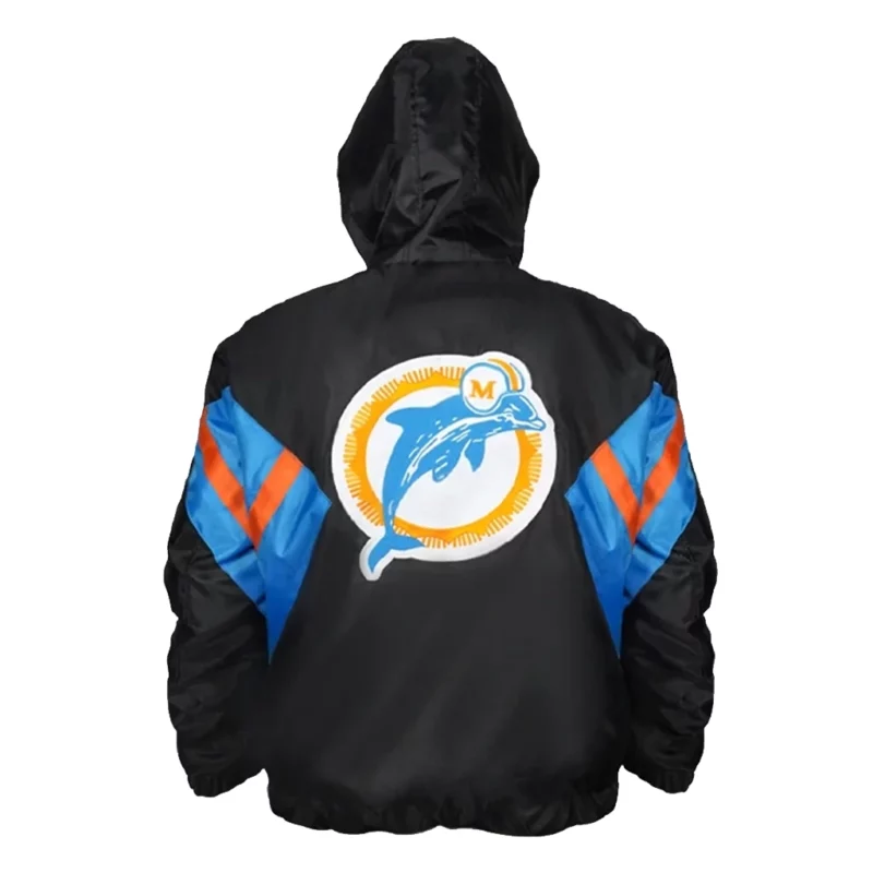 Miami Dolphins Starter Black Hooded Jacket