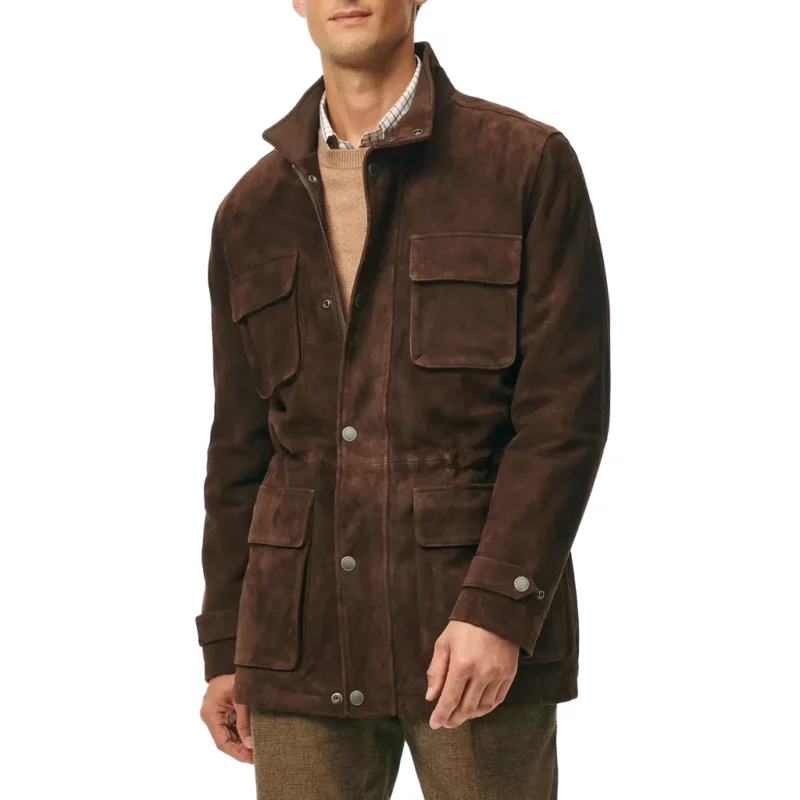 Mobland S01 Pierce Brosnan Conrad Harrigan Suede Leather Jacket