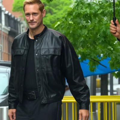 Murderbot 2025 Alexander SkarsgÃ¥rd Leather Jacket