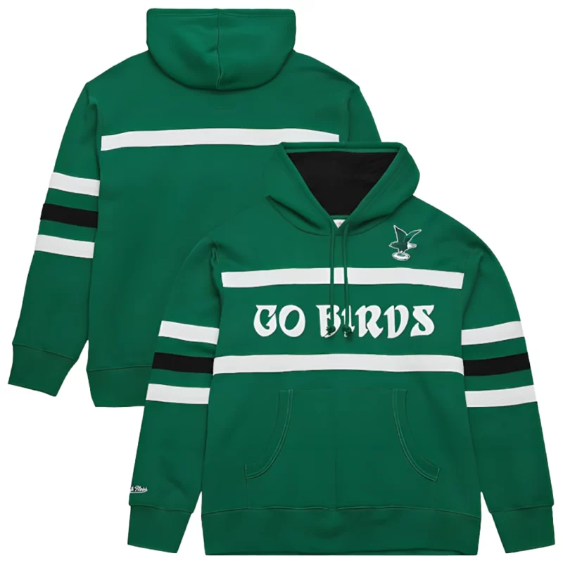 Philadelphia Eagles Kelly Green Vintage Head Coach Pullover Hoodie
