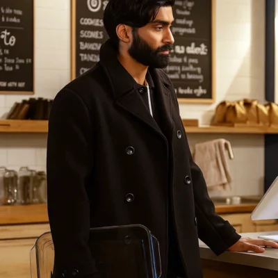 Raymond Ablack Ginny & Georgia S03 Black Peacoat