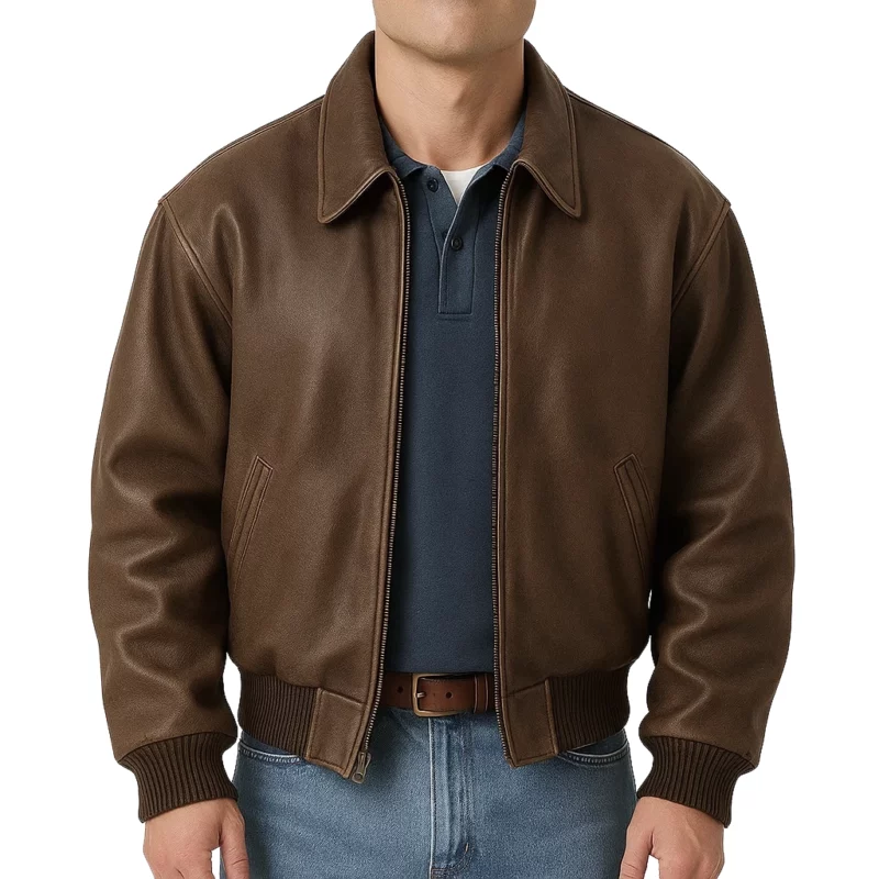 Roofman 2025 Channing Tatum Brown Leather Jacket
