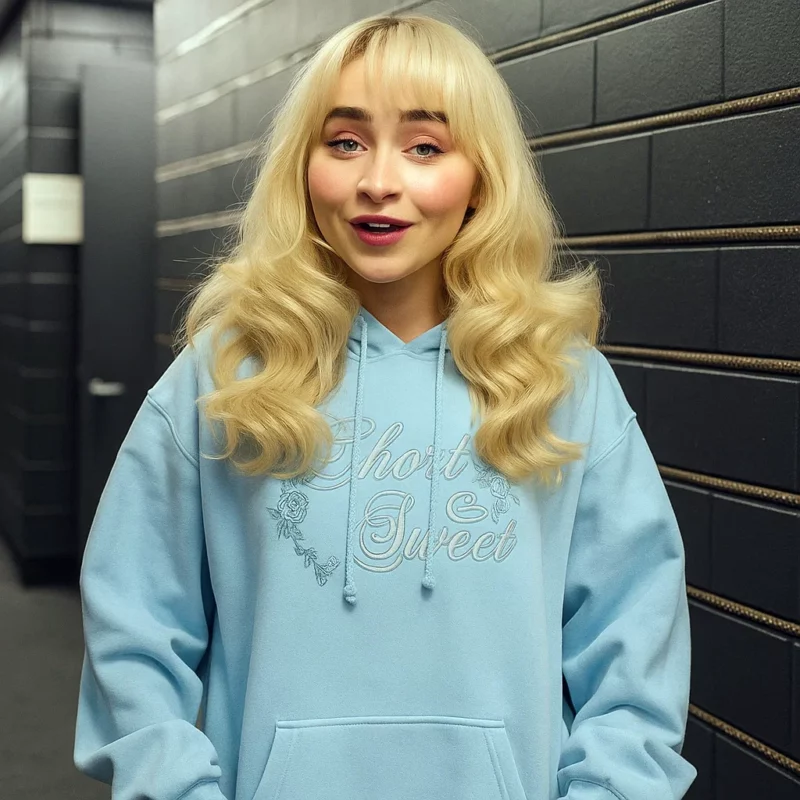 Short nâ€™ Sweet SabrinaCarpenter Blue Hoodie