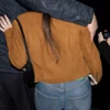 Street Style 2025 Mikey Madison Brown Suede Jacket