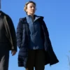 Susie Porter The Travellers 2025 Nikki Blue Puffer Coat