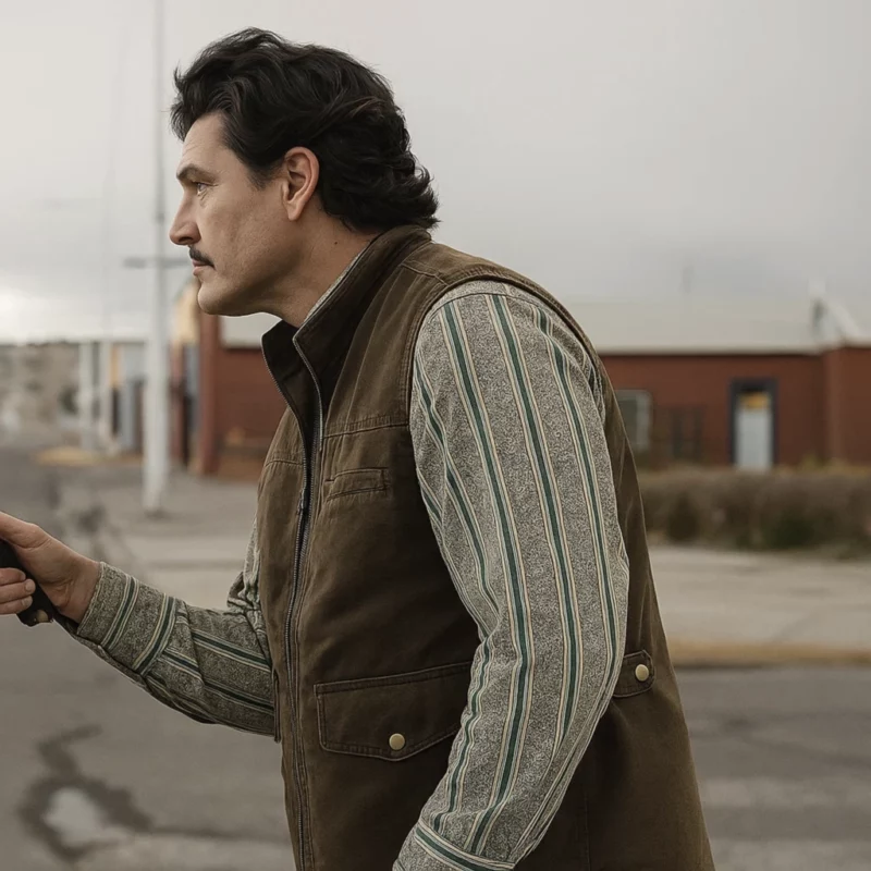 Ted Garcia Eddington 2025 Pedro Pascal Brown Vest